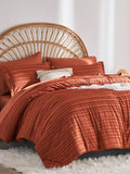 7-Piece Chic Cut Flower Bed Comforter Set, Suitable For All Seasons, Soft And Comfortable Bedding Set, Includes Comforter, Flat Sheet, Fitted Sheet, 2 Pillowshams And 2 Pillowcases, Suitable For Your Bedroom Decoration