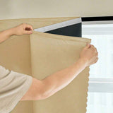 1pc 100% Blackout Window Curtain, Self-Adhesive Temporary Curtain Easy To Install, Suitable For Bedroom, Kitchen, Window Curtain